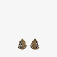 Check Knit Baby Ballerinas in Sand - Women | Burberry® Official