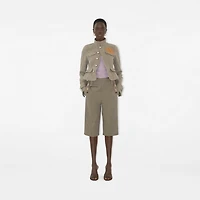 B Crest Cotton Tailored Jacket in Quill - Women | Burberry® Official