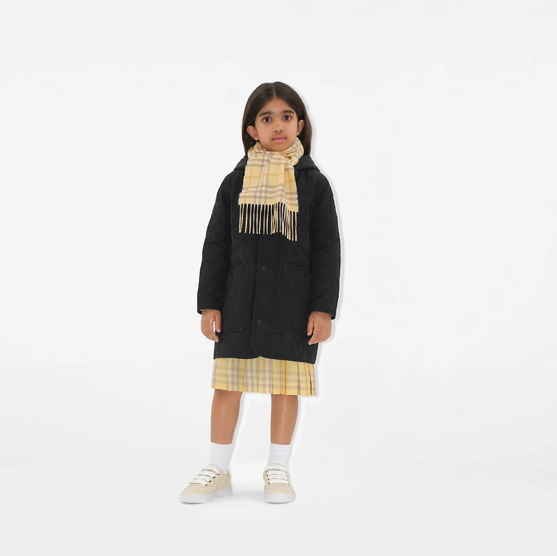 Check Cashmere Scarf in Drum - Children | Burberry® Official