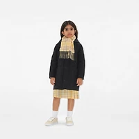 Check Cashmere Scarf in Drum - Children | Burberry® Official