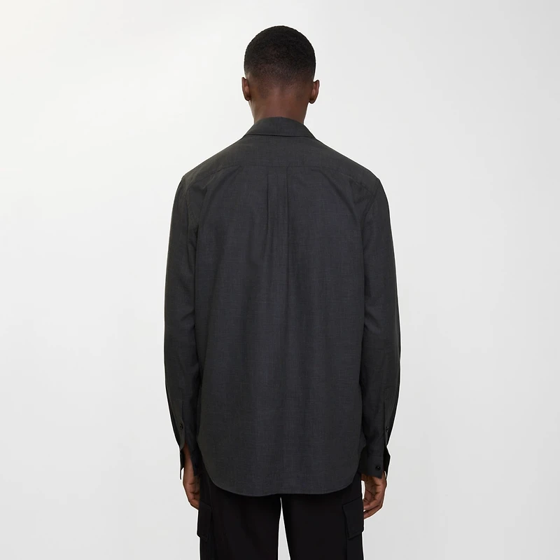 Relaxed Fit Check Cotton Shirt in Storm grey - Men | Burberry® Official