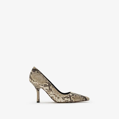 Python-print Leather Dame High Pumps​ in Serpent beige - Women | Burberry® Official