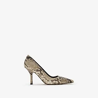 Python-print Leather Dame High Pumps​ in Serpent beige - Women | Burberry® Official