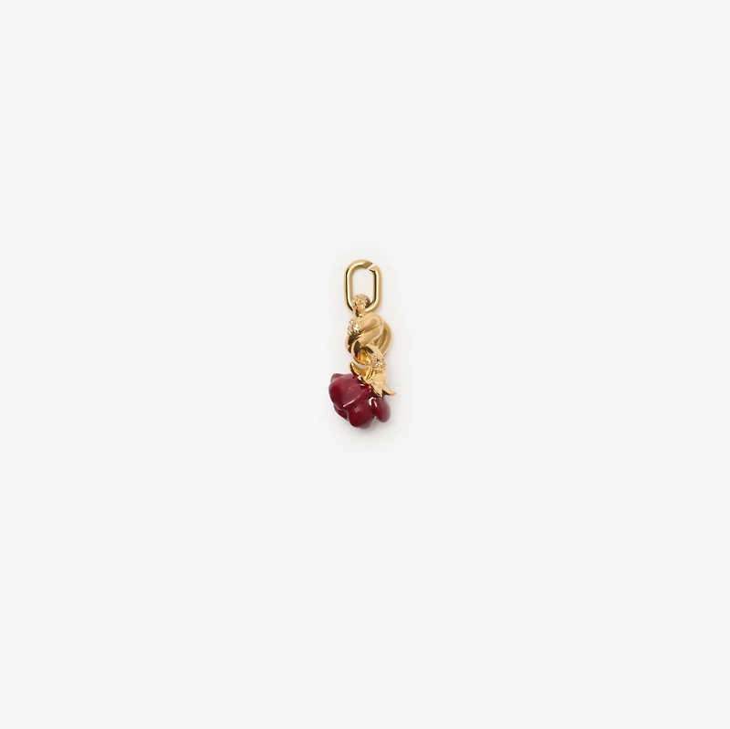 Rose Charm in Gold/red - Women | Burberry® Official