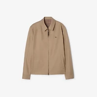 Reversible Tropical Gabardine Bloomsbury Harrington Jacket in Honey beige - Men, Wool | Burberry® Official
