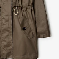 Coated Gabardine Parka in Military - Women | Burberry® Official