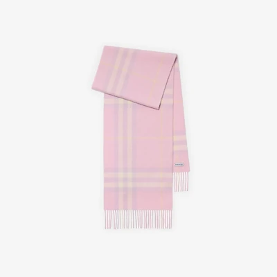 Check Cashmere Scarf in Fondant | Burberry® Official