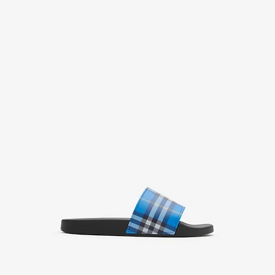 Check Slides in Hyacinth - Men, Technical | Burberry® Official