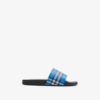 Check Slides in Hyacinth - Men, Technical | Burberry® Official