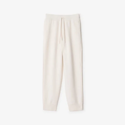 Cashmere Blend Jogging Pants in Chalk - Women | Burberry® Official
