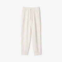 Cashmere Blend Jogging Pants in Chalk - Women | Burberry® Official