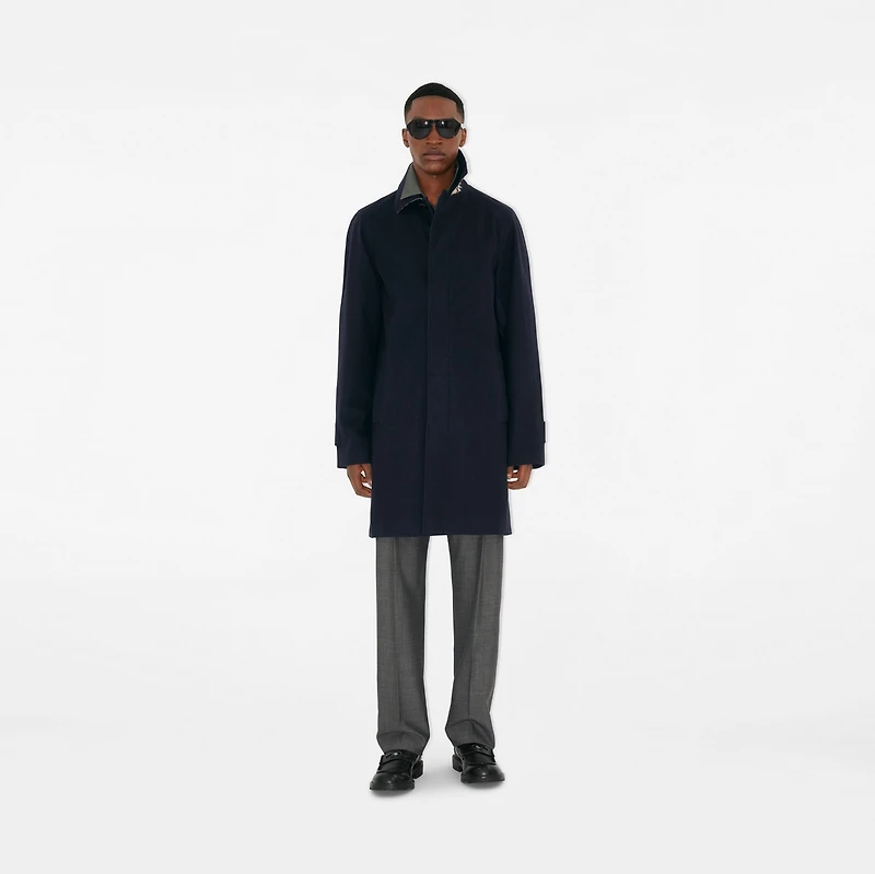 Mid-length Cashmere Car Coat in Navy - Men | Burberry® Official