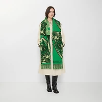 Charging Knight Wool Cashmere Scarf in Maze green | Burberry® Official