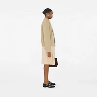 Pleated Silk Skirt in Pelican - Women | Burberry® Official