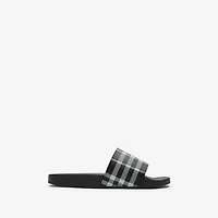 Check Slides in Black/calico - Men, Technical | Burberry® Official