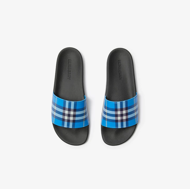 Check Slides in Hyacinth - Men, Technical | Burberry® Official