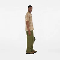 Check Cotton Polo Shirt in Broom brown - Men | Burberry® Official