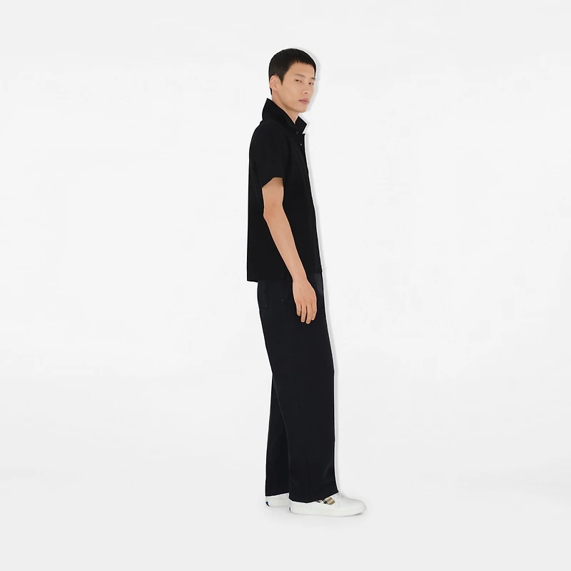 B Heart Cotton Polo Shirt in Black - Men | Burberry® Official
