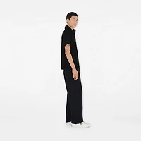 B Heart Cotton Polo Shirt in Black - Men | Burberry® Official