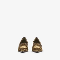 Quilted Velvet Cameo Slippers​ in Linden - Women | Burberry® Official