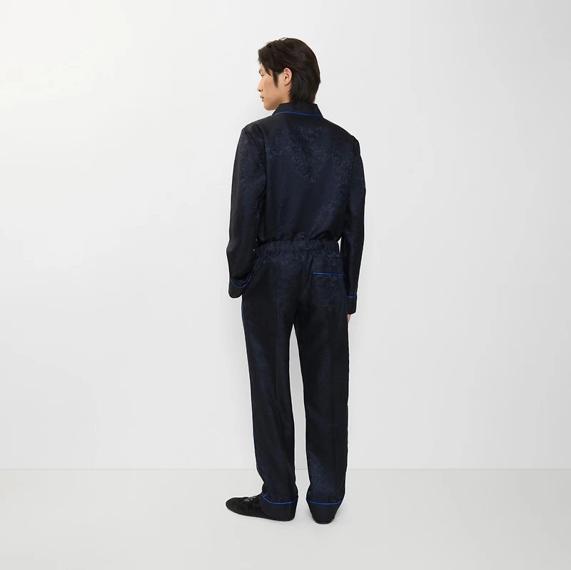 Sunflower Silk Pyjama Trousers in Silhouette black - Men | Burberry® Official