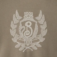B Crest Wool Polo Shirt in Quill - Men | Burberry® Official