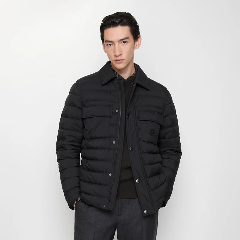 Nylon Padded Overshirt in Black - Men | Burberry® Official