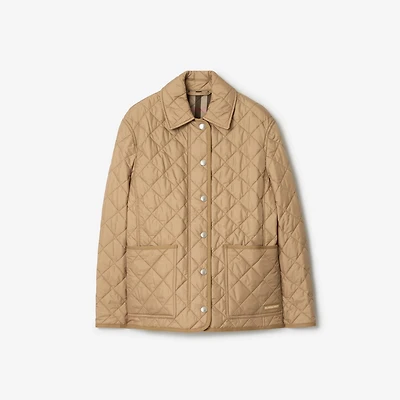 Quilted Jacket in Camel brown - Women | Burberry® Official