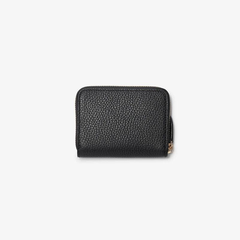 Leather Zip Wallet in Black - Women | Burberry® Official