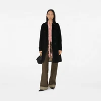 Mid-length Kensington Heritage Trench Coat in Black - Women, Cotton Gabardine | Burberry® Official