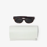 Round Sunglasses in Dark havana | Burberry® Official