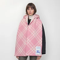 Check Wool Hooded Scarf in Sugar pink | Burberry® Official