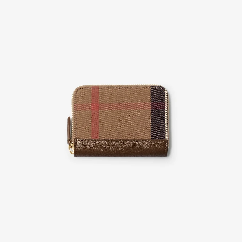 Check Zip Wallet in Earth - Women | Burberry® Official
