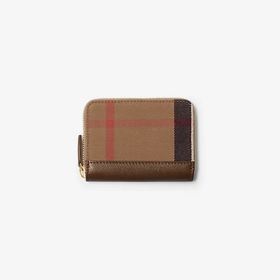 Check Zip Wallet in Earth - Women | Burberry® Official