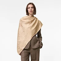 Floral Crest Silk Scarf in Sand beige | Burberry® Official