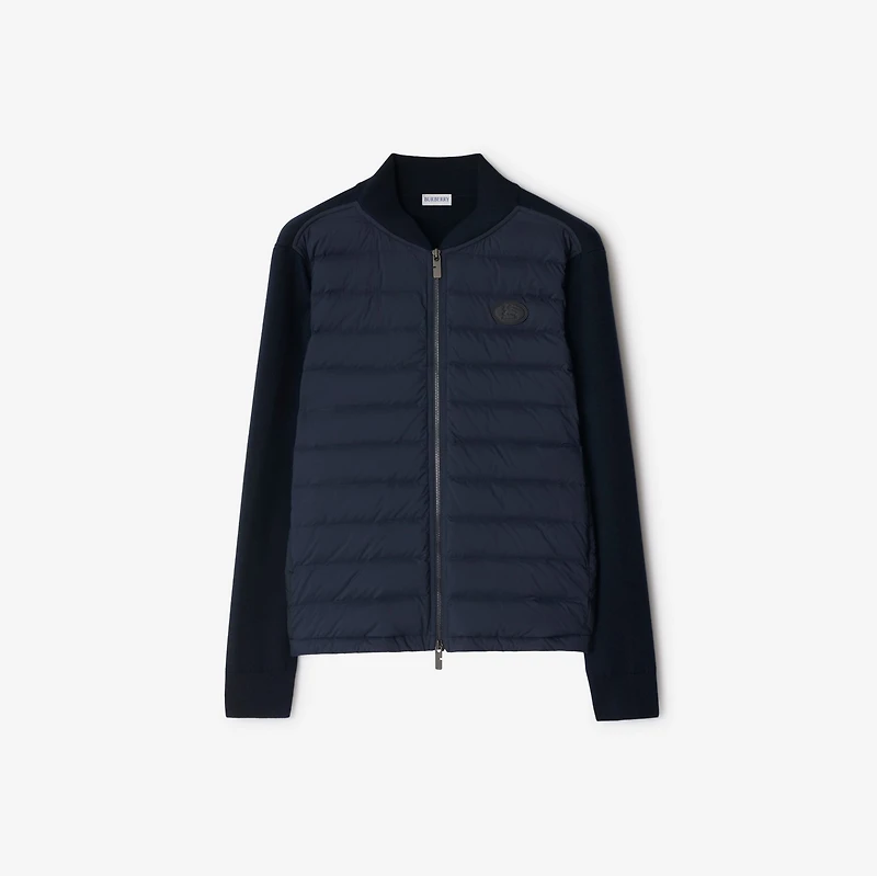 Quilted Nylon and Wool Jacket in Navy - Men | Burberry® Official