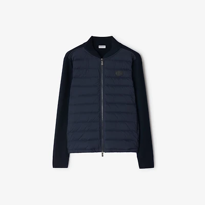 Quilted Nylon and Wool Jacket in Navy - Men | Burberry® Official