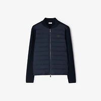 Quilted Nylon and Wool Jacket in Navy - Men | Burberry® Official