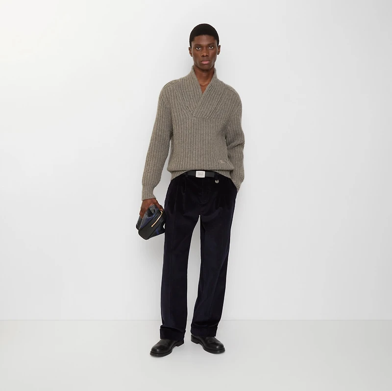 Corduroy Trousers in Twilight blue - Men, Cotton | Burberry® Official