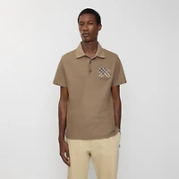 EKD Check Cotton Polo Shirt in Clay brown - Men | Burberry® Official