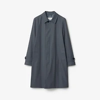 Long Gabardine Car Coat in Magnet - Men, Cotton | Burberry® Official