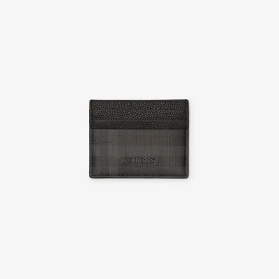 City Check Card Case in Iron grey - Men, Cotton, Technical | Burberry® Official