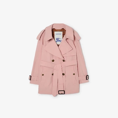 Short Lightweight Cotton Fitzrovia Trench Coat in Begonia pink - Women | Burberry® Official
