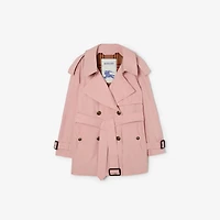 Short Lightweight Cotton Fitzrovia Trench Coat in Begonia pink - Women | Burberry® Official
