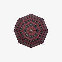 Check Folding Umbrella in Black/poppy red | Burberry® Official