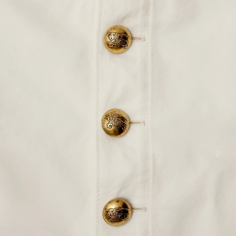 Cotton Mini Skirt in Off white - Women | Burberry® Official