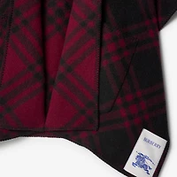 Reversible Check Wool Cape in Cranberry | Burberry® Official