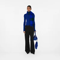 Wide Check Cashmere Scarf in Knight/ivy | Burberry® Official