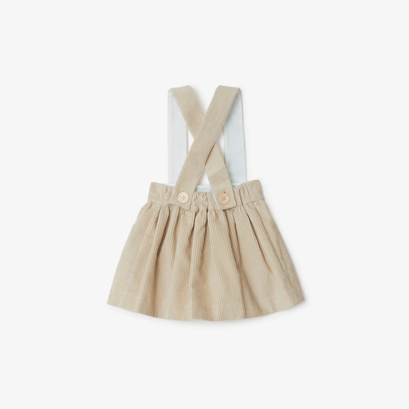 Cotton Three-piece Baby Gift Set in Pale stone - Children | Burberry® Official
