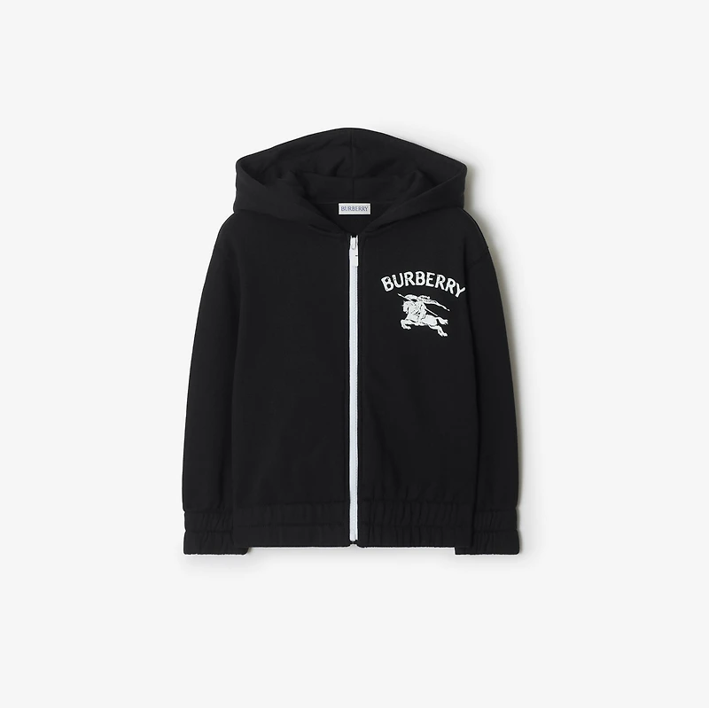 EKD Cotton Zip Hoodie in Black | Burberry® Official
